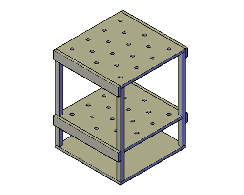 Bouwtekening van een Tuingereedschapskar