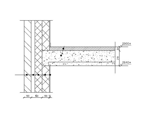 Zelf Aansluiting Betonvloer en Muur maken met bouwtekening