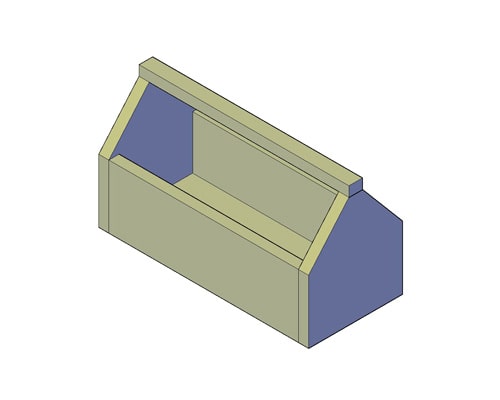 Kindergereedschapkist bouwtekening om hem zelf te maken