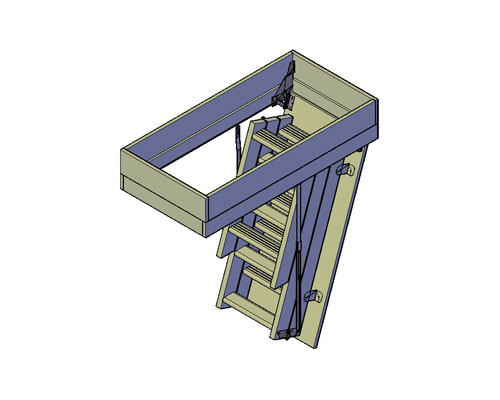Bouwtekening voor Vlizotrap naar Zolder